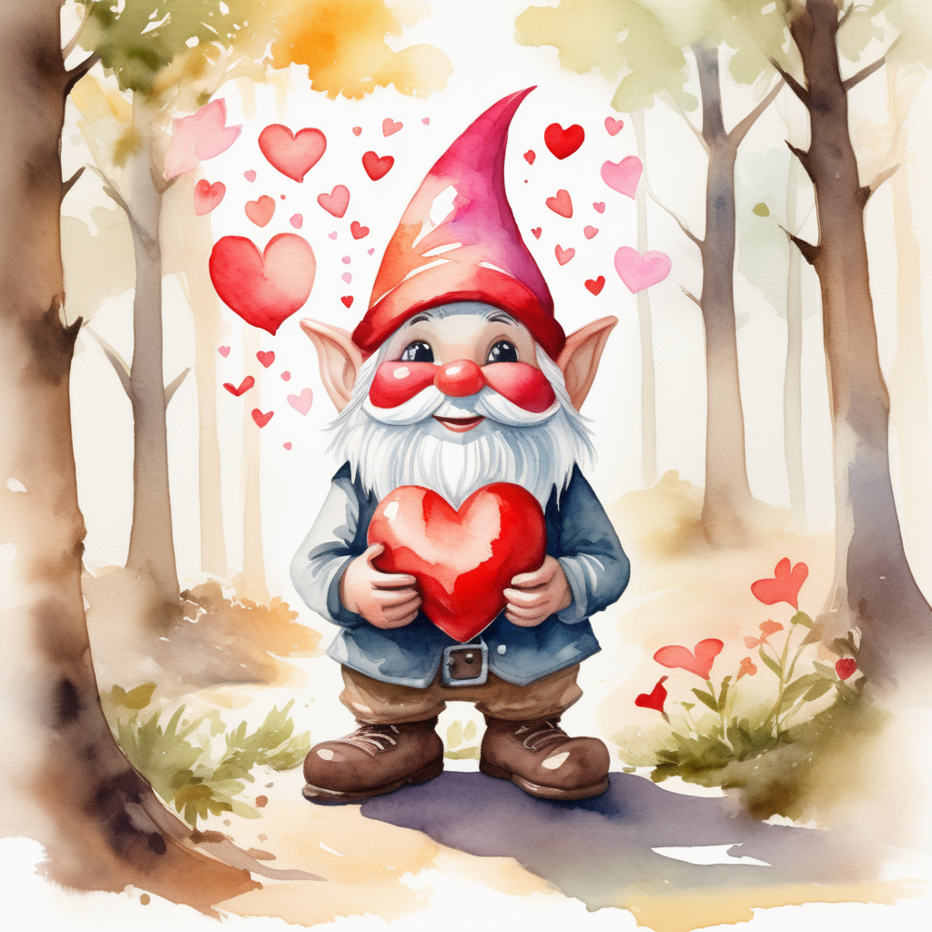 envision prompt A watercolor image of a valentinethemed