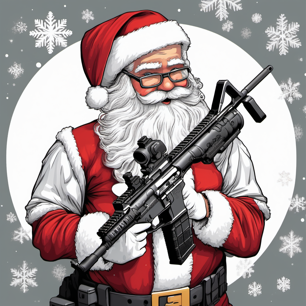Santa Claus with an AR15