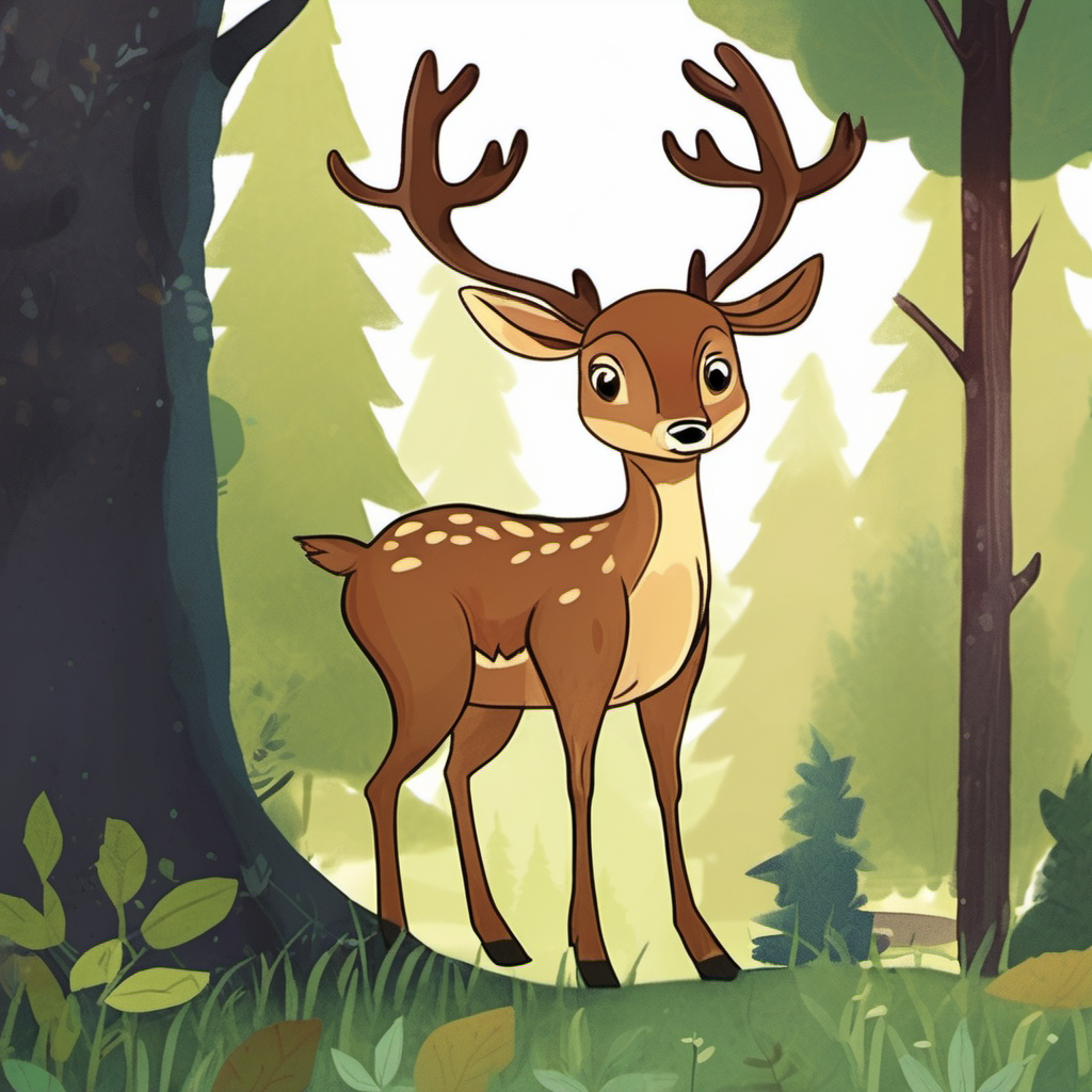 Image for a childrens book A deer in