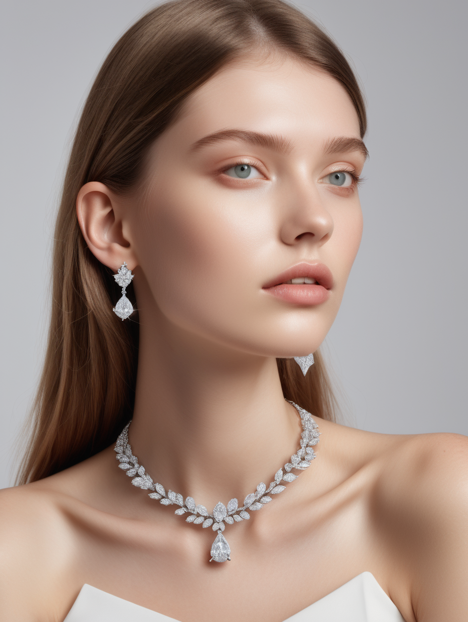 MODELS WITH LAB GROWN DIAMOND JEWELLERY AND SOLITAIRES IMAGES MULTIPLE