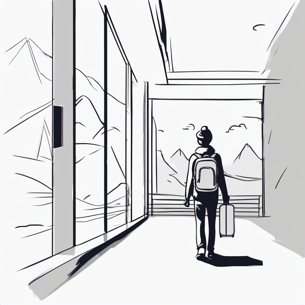 minimal sketch of person travelling to a new