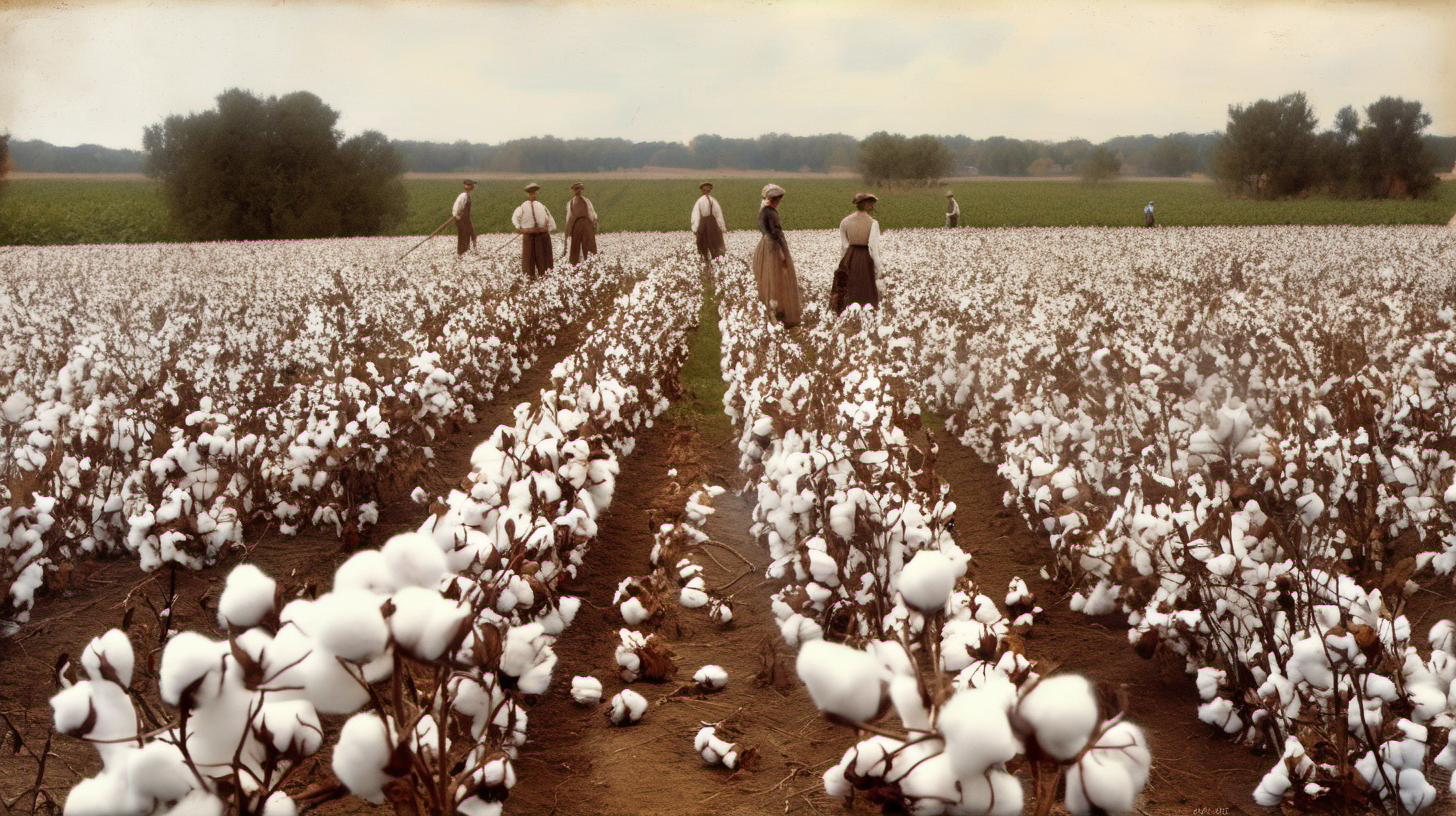 1800s cotton field
