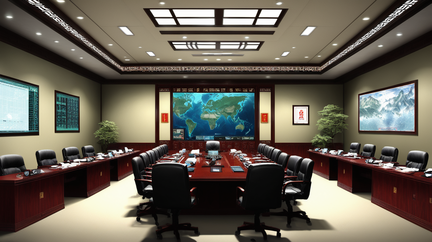 Command center army office meeting room Chinese