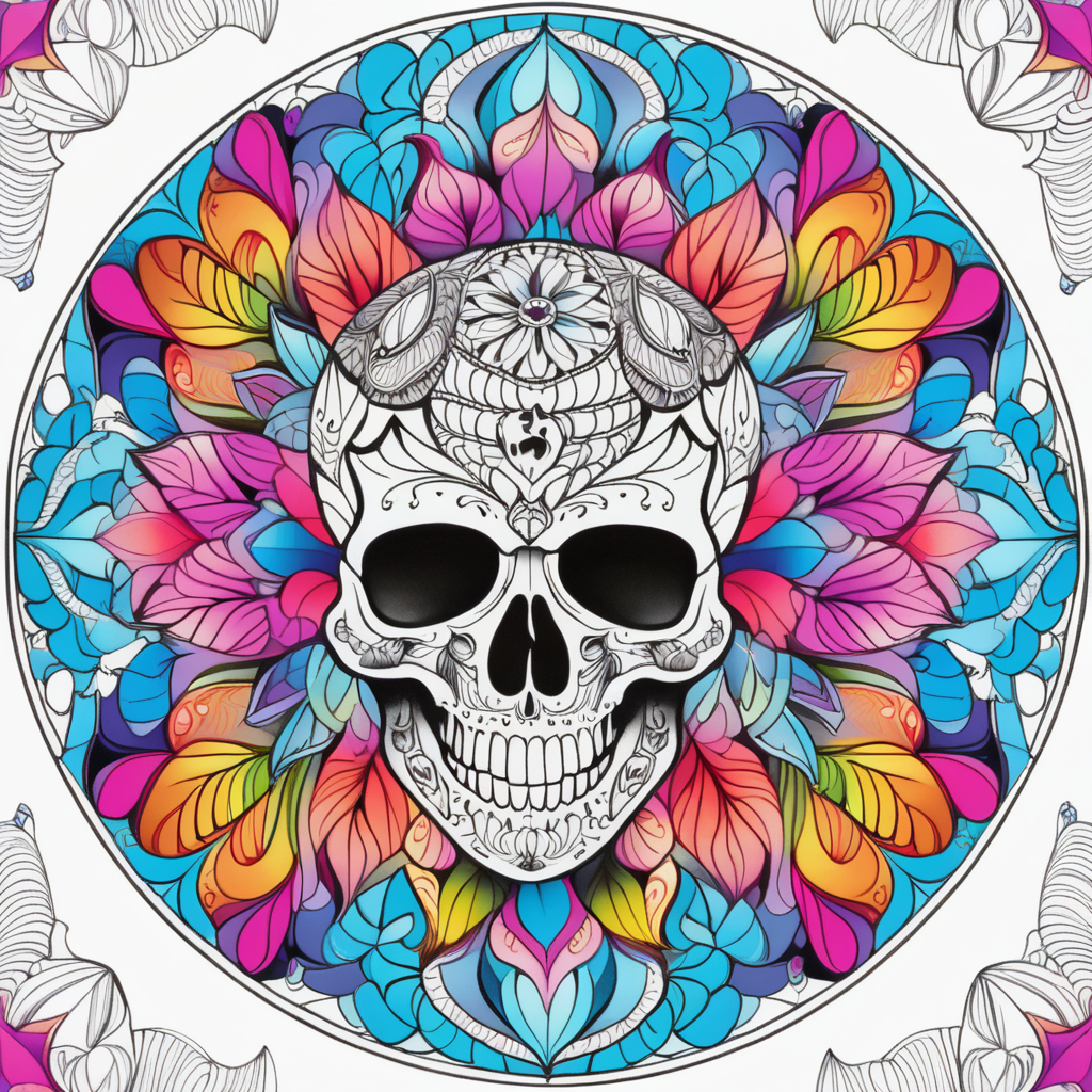 adult coloring book vibrant colors clear lines detailed
