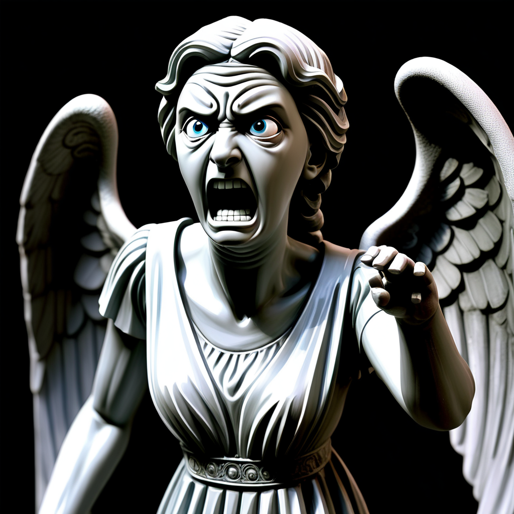 angry dr who weepng angel