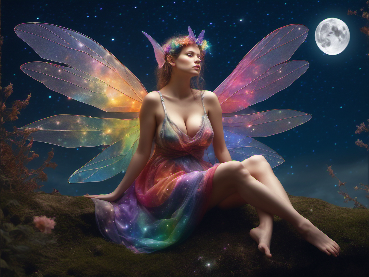 hyperrealistic extreme detail photograph of a female fairy