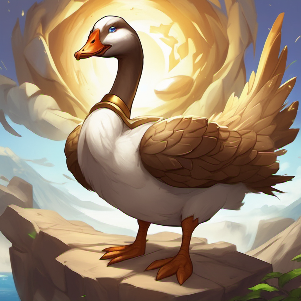 Hearthstone style Greek Mythology Goose