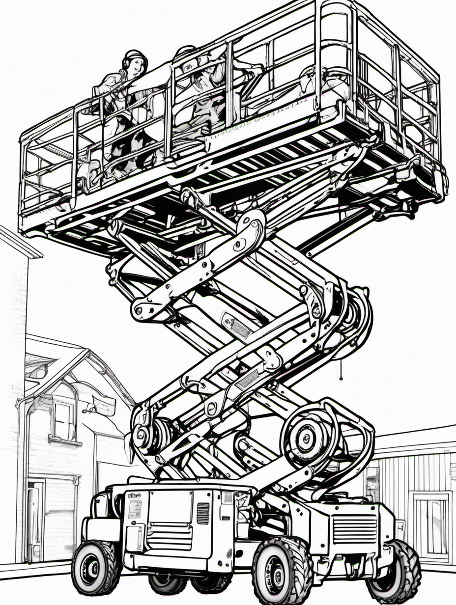BOOM LIFT FOR COLOURING BOOK