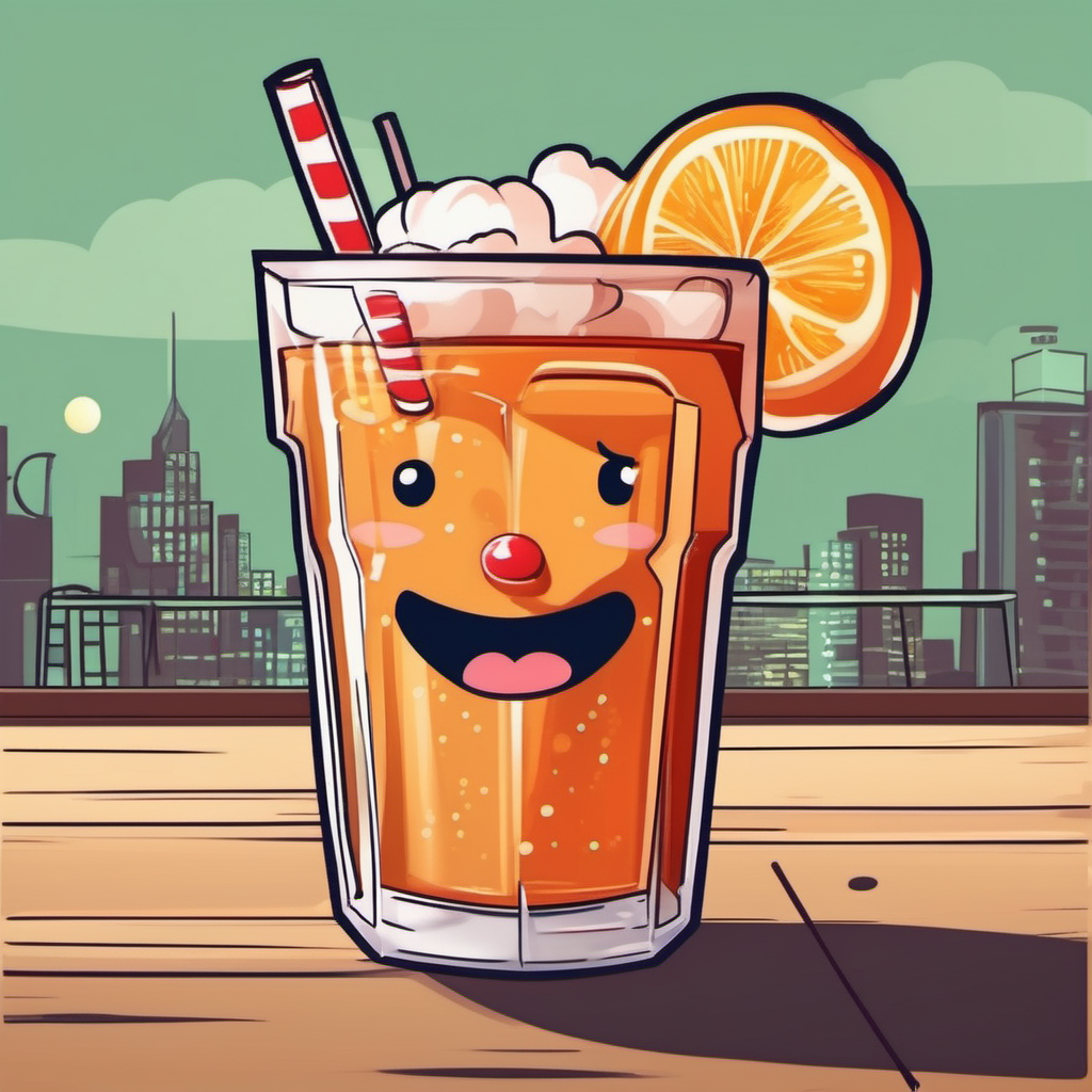 Coktel drink cartoon