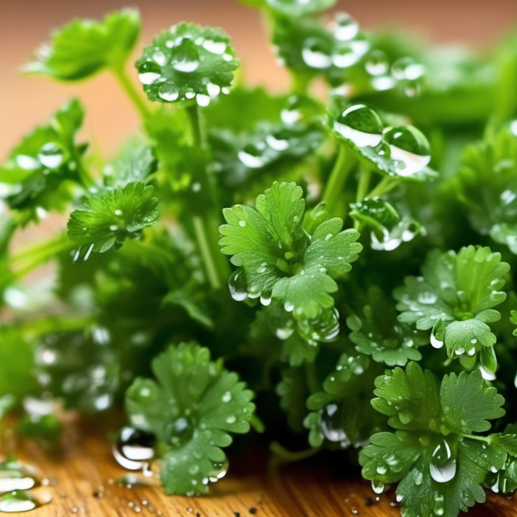 combine dew drops with cilantro
