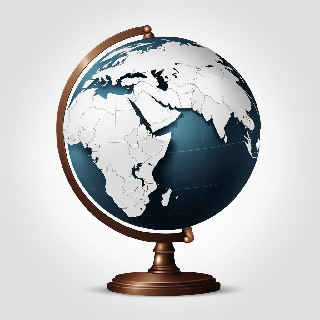 White backgroundCreate a realistic illustration of the globe
