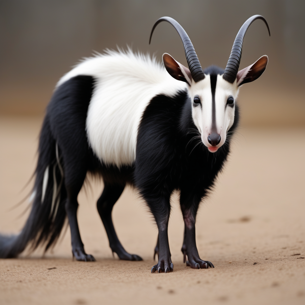 An oryx mixed with a rat mixed with an opossum mixed with a skunk