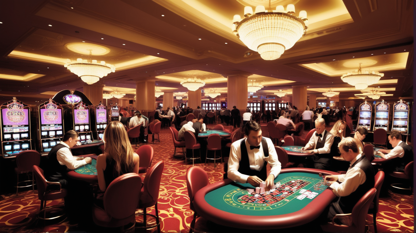people are busy in casino club playing casino games