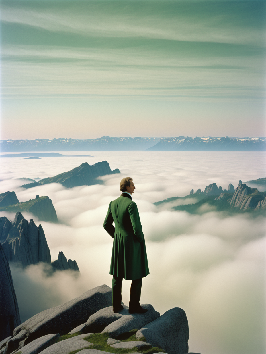 Caspar David Friedrich man in a green suit