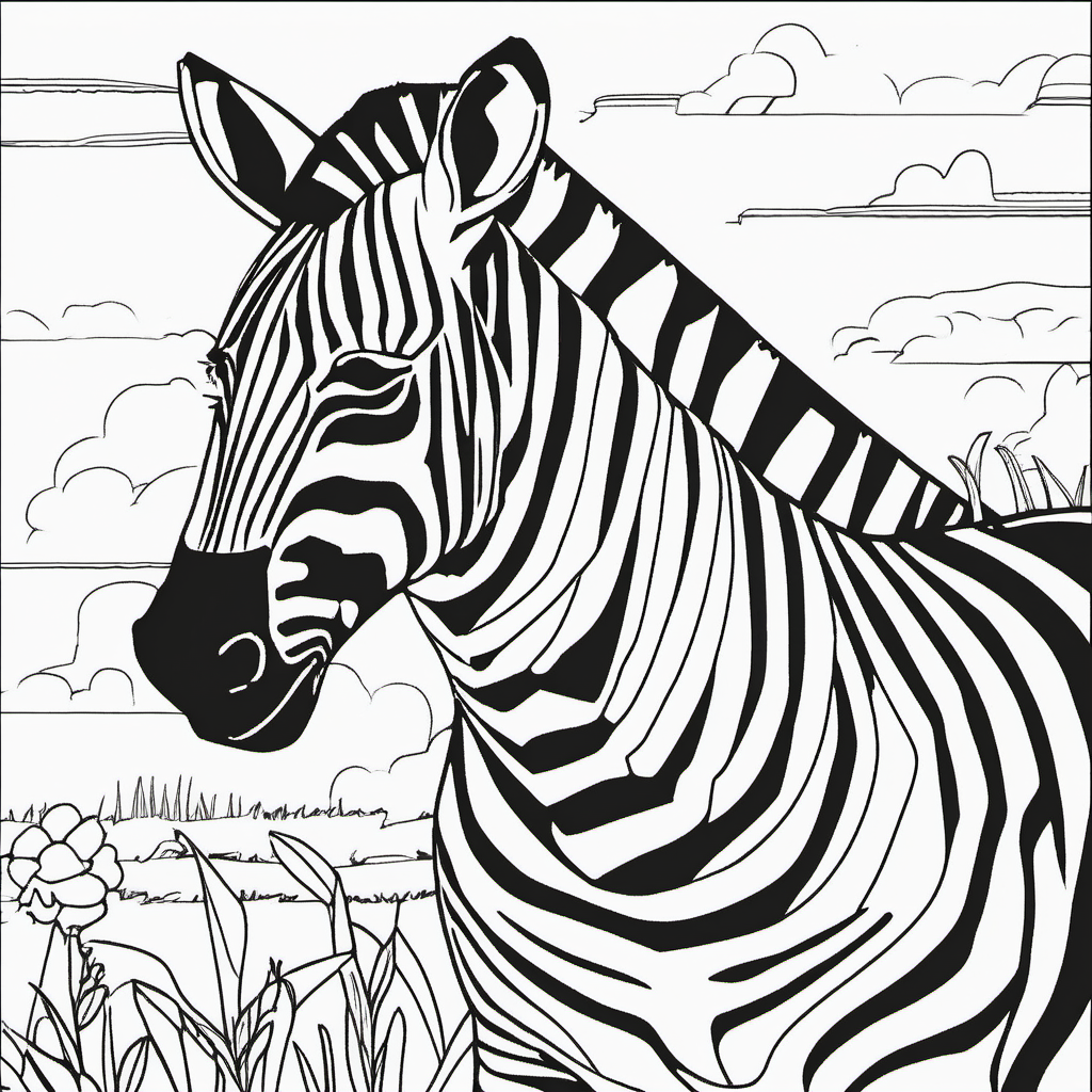 Isolated Zebra Coloring Page For Kidsconnect The Dots Vector, Zebra Drawing,  Ring Drawing, Kid Drawing PNG and Vector with Transparent Background for  Free Download