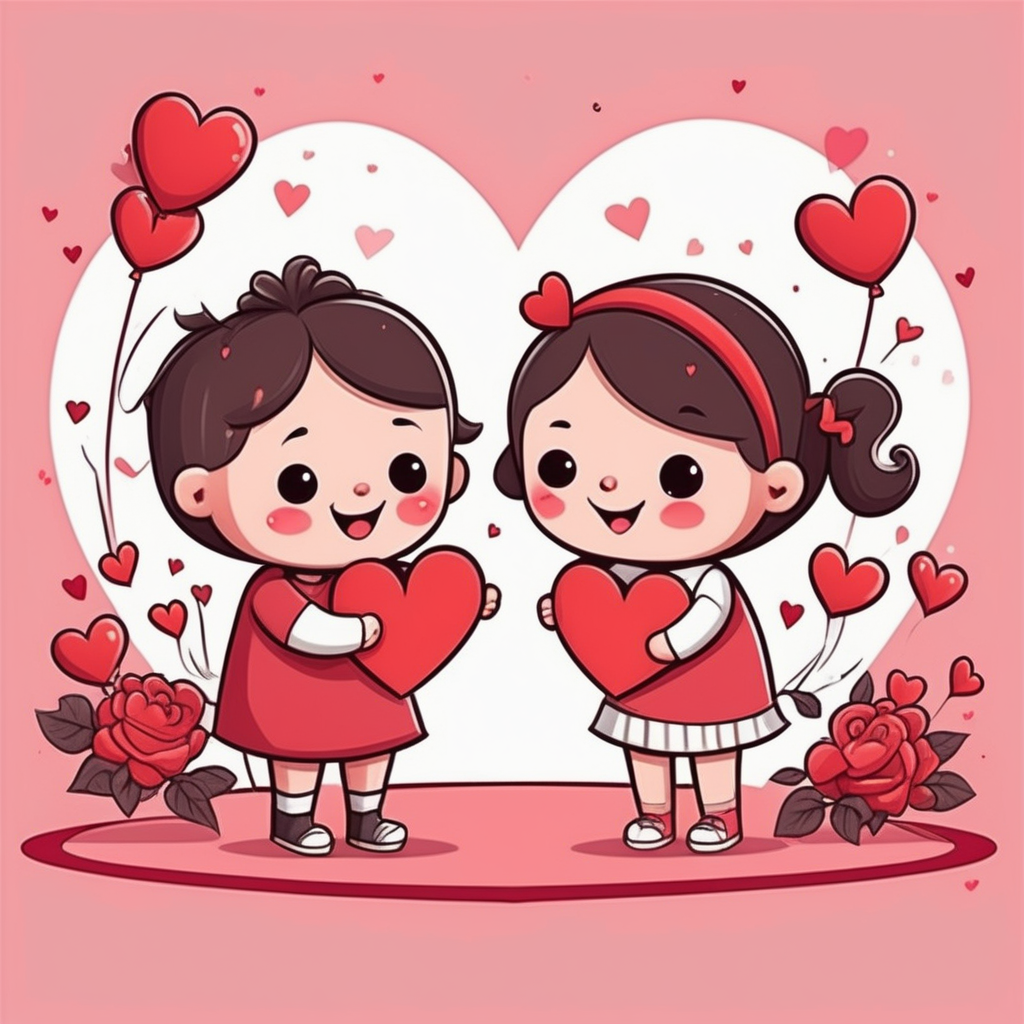 Valentines cartoon cute