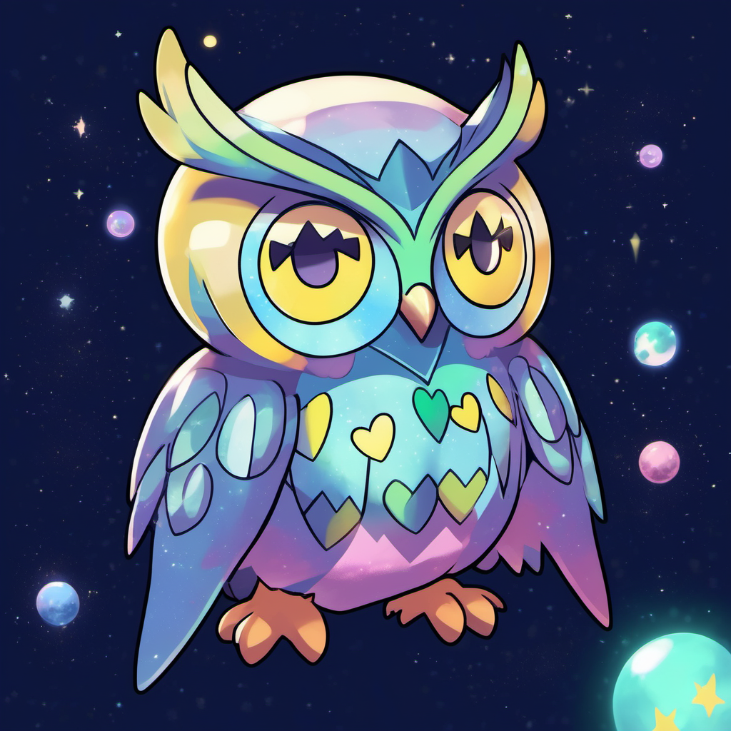 Moondrop owl Pokemon love cosmic