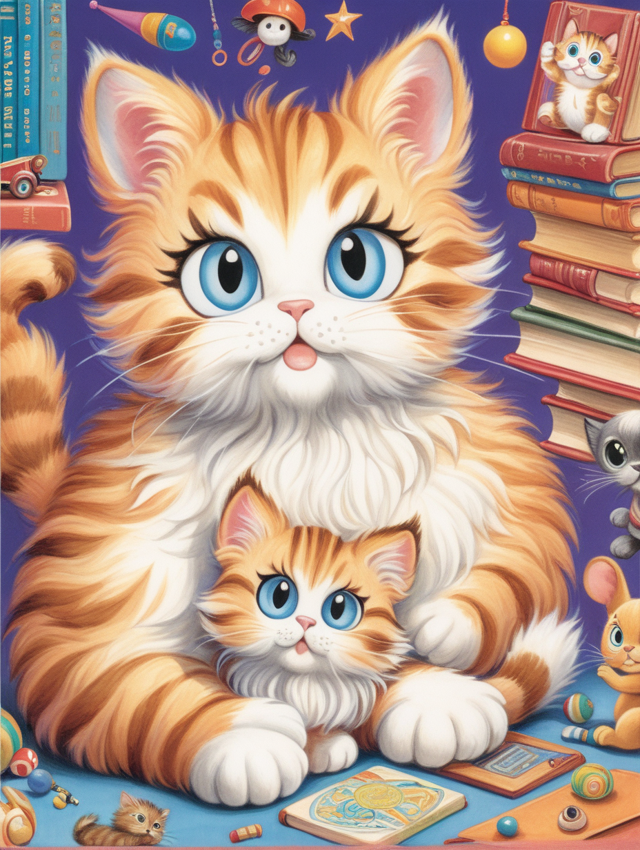 Book cover of a cute cat with wide