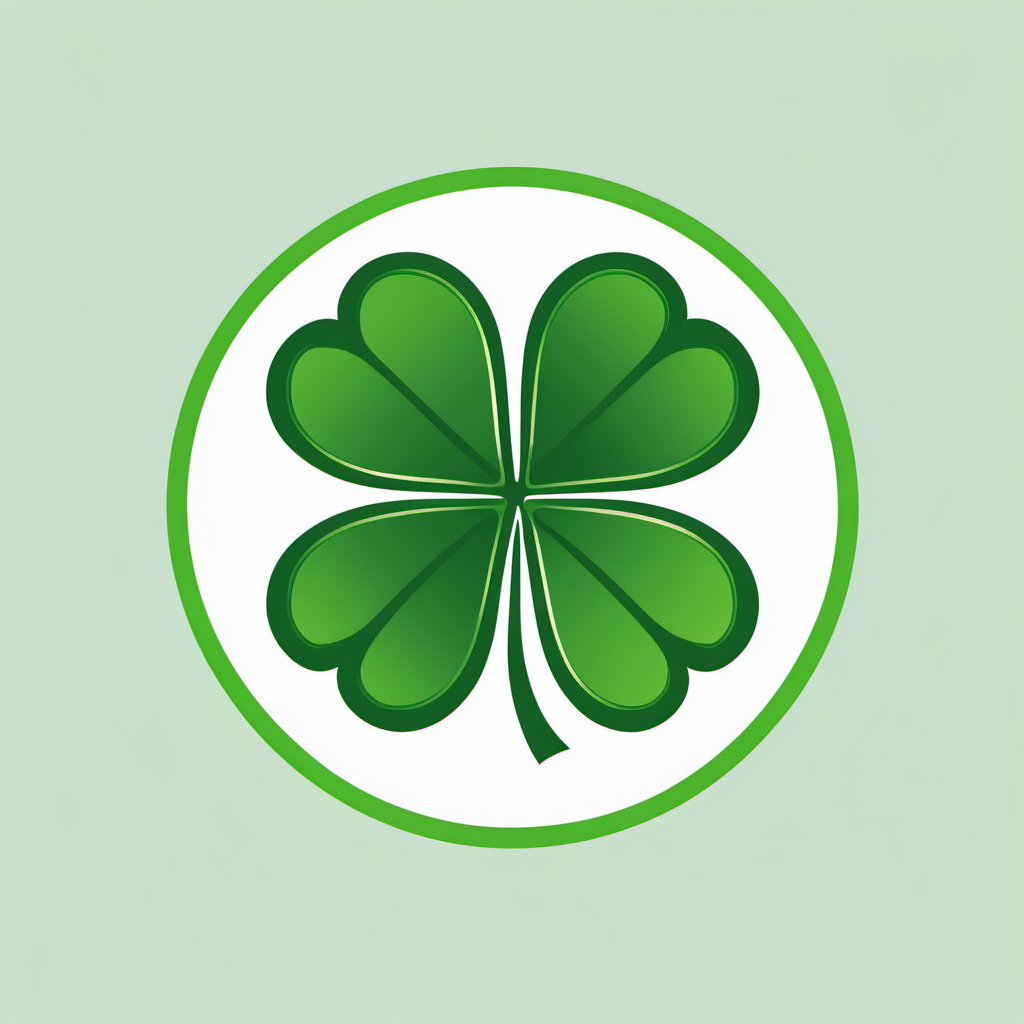 BASIC LOGO WITH GREEN CLOVER