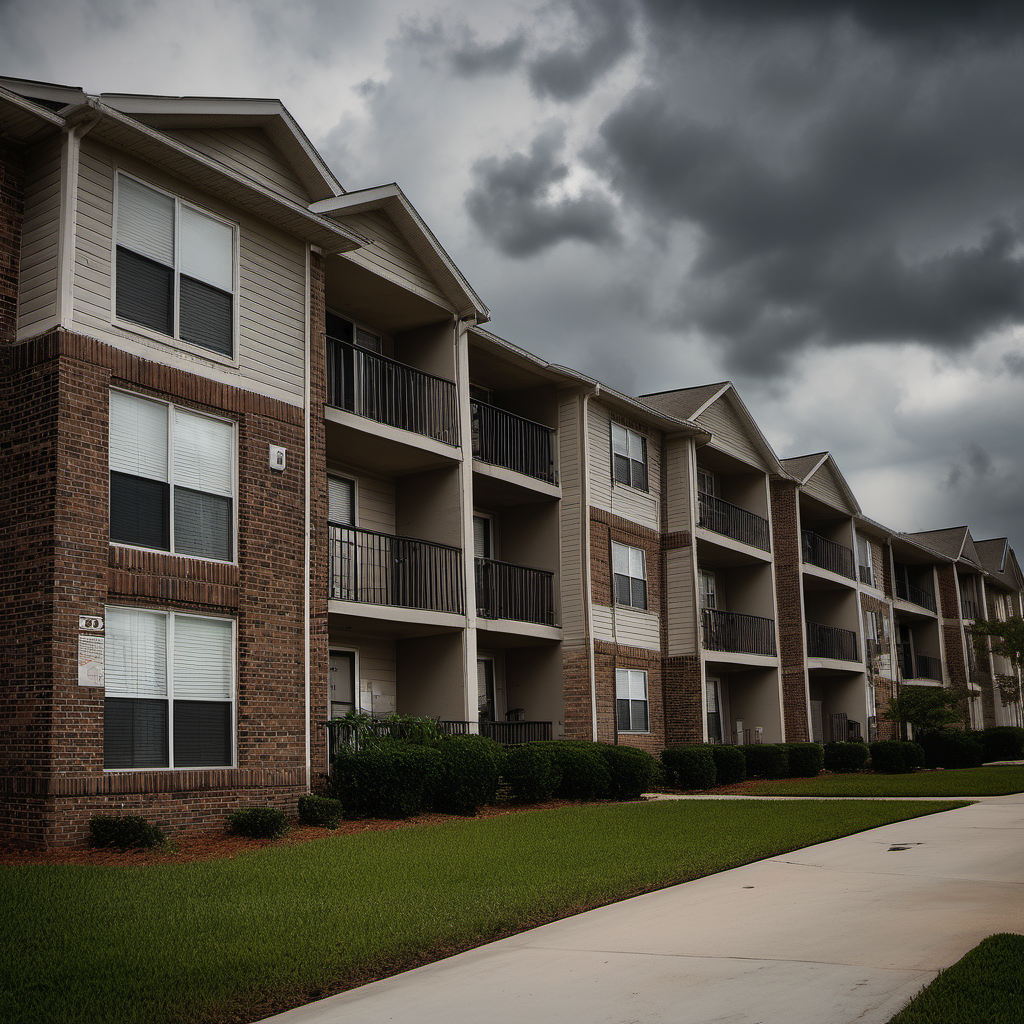 Apartment Complex, Nikon Z7, Overcast Sky, Subdued Palette, Engaging Typography, Ocoee Highlight, Exact Timing.
