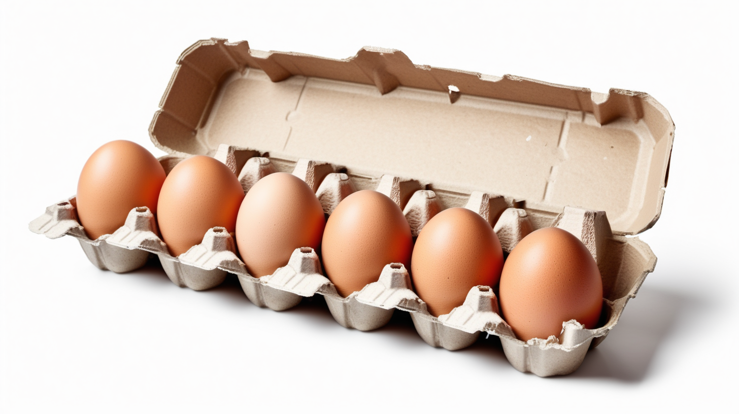1 pack of egg in carton box isolated