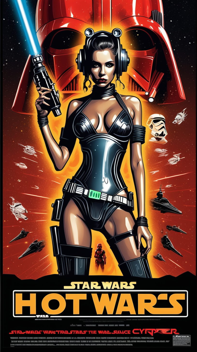 sexy star wars hot sauce cyperpunk movie poster