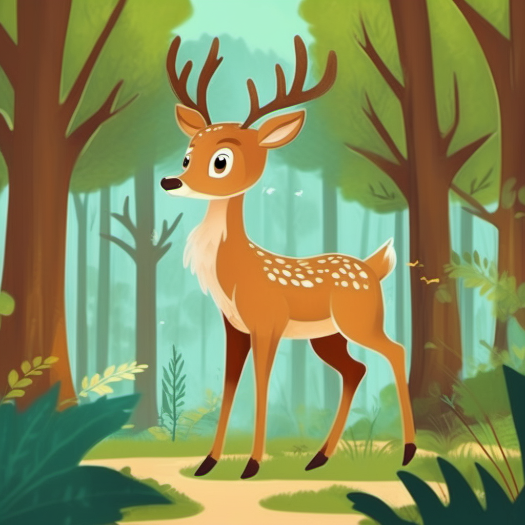 Picture for a childrens book The deer Rome