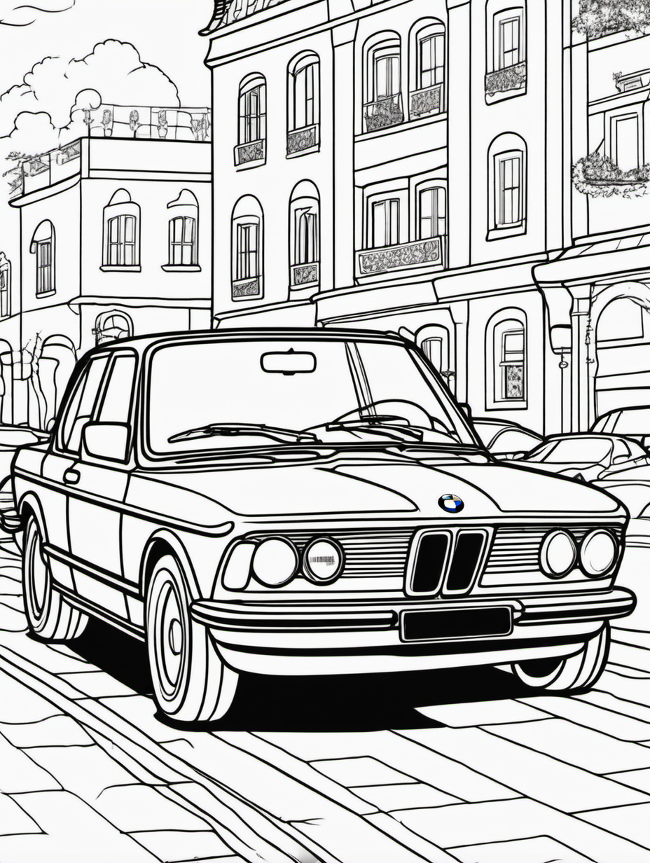 bmw for childrens colouring book