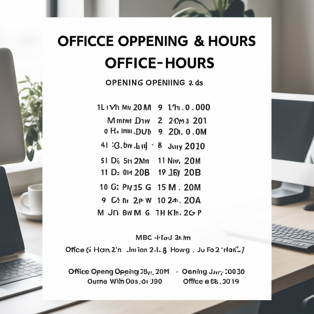 office opening hours