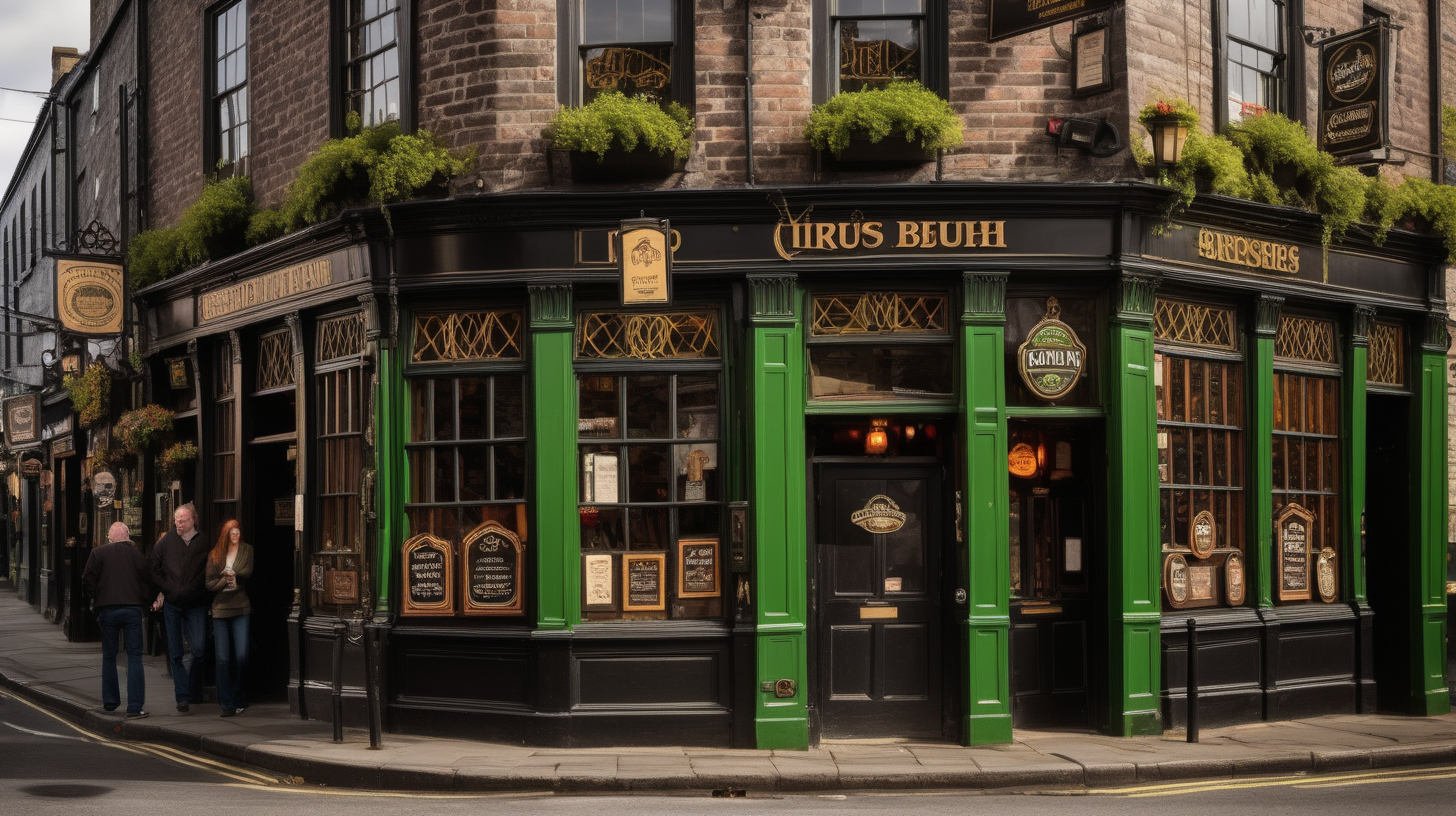 classic irish pub scene
