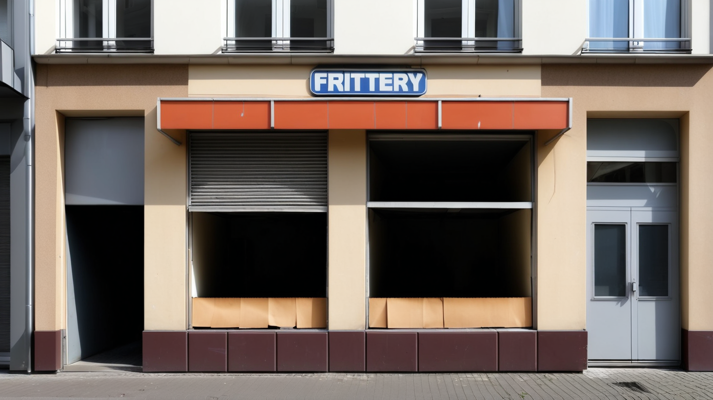 Belgian frittery empty facade vacant