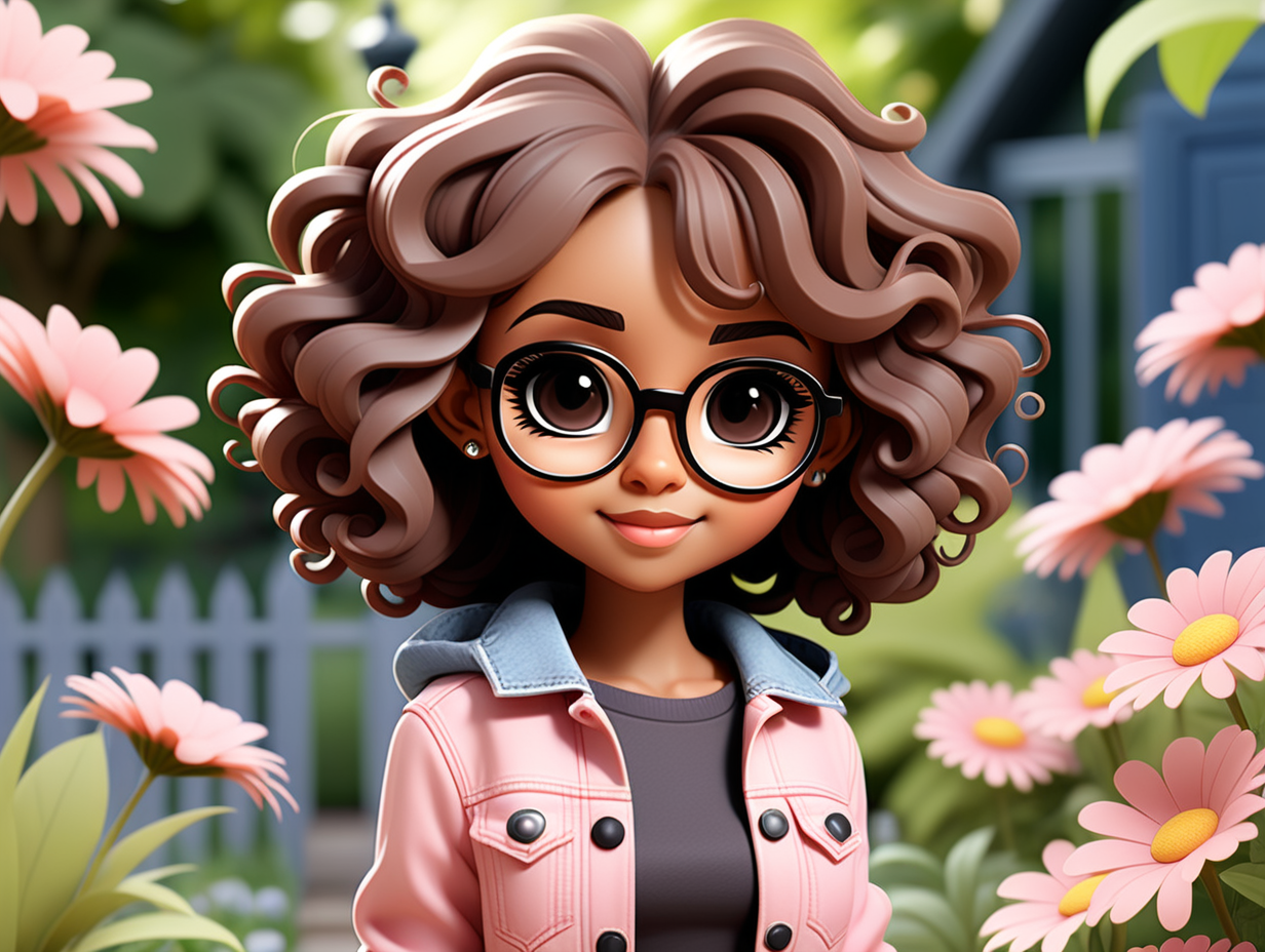 Create a lovely girl in a charming chibi