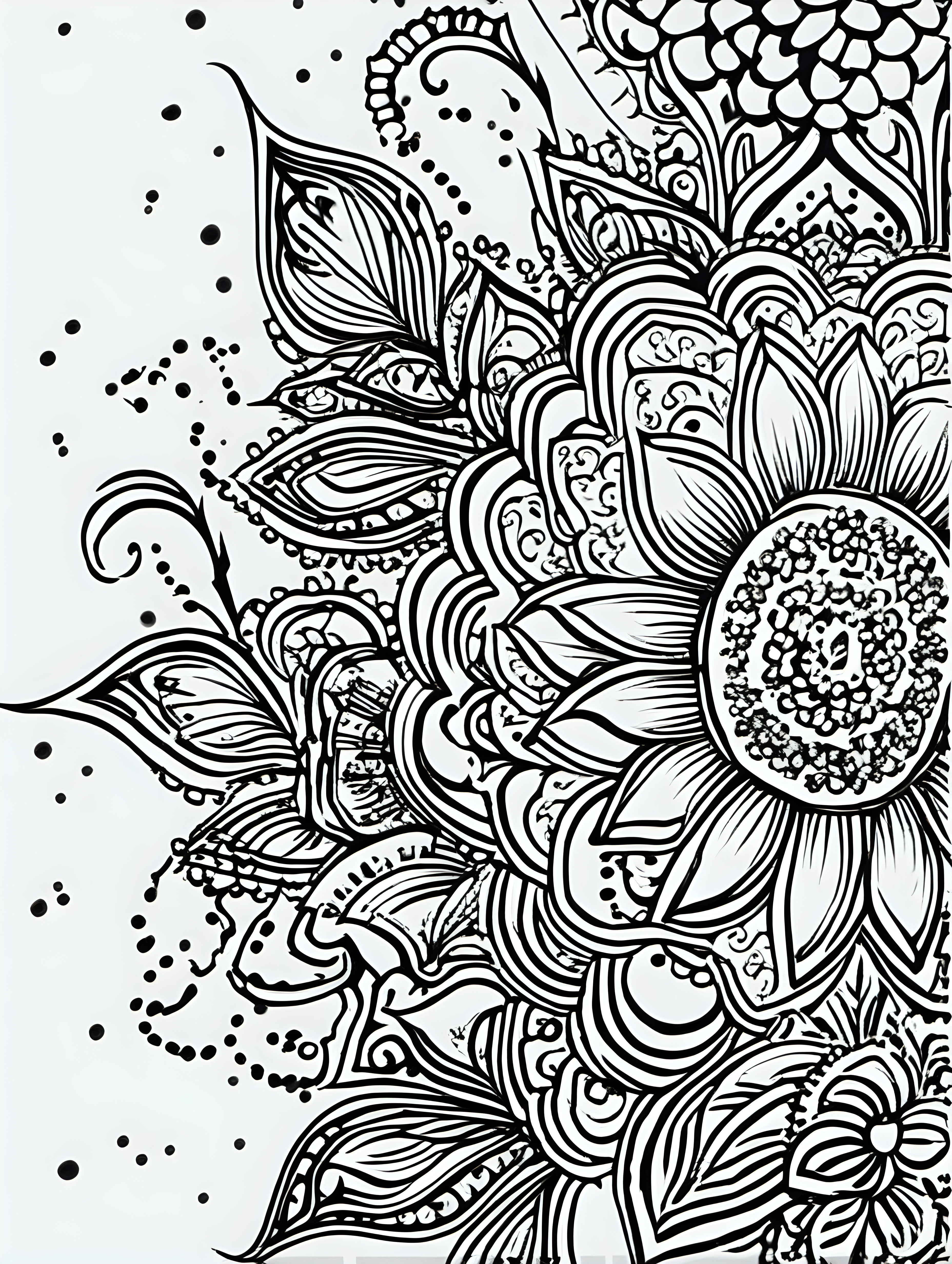 henna patterns , simple draw, no colors, 