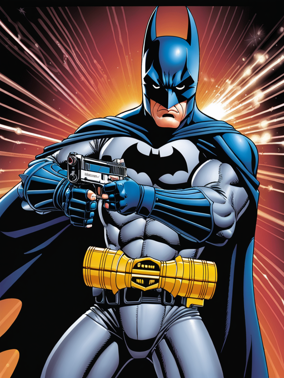 batman funny with a lasergame gun