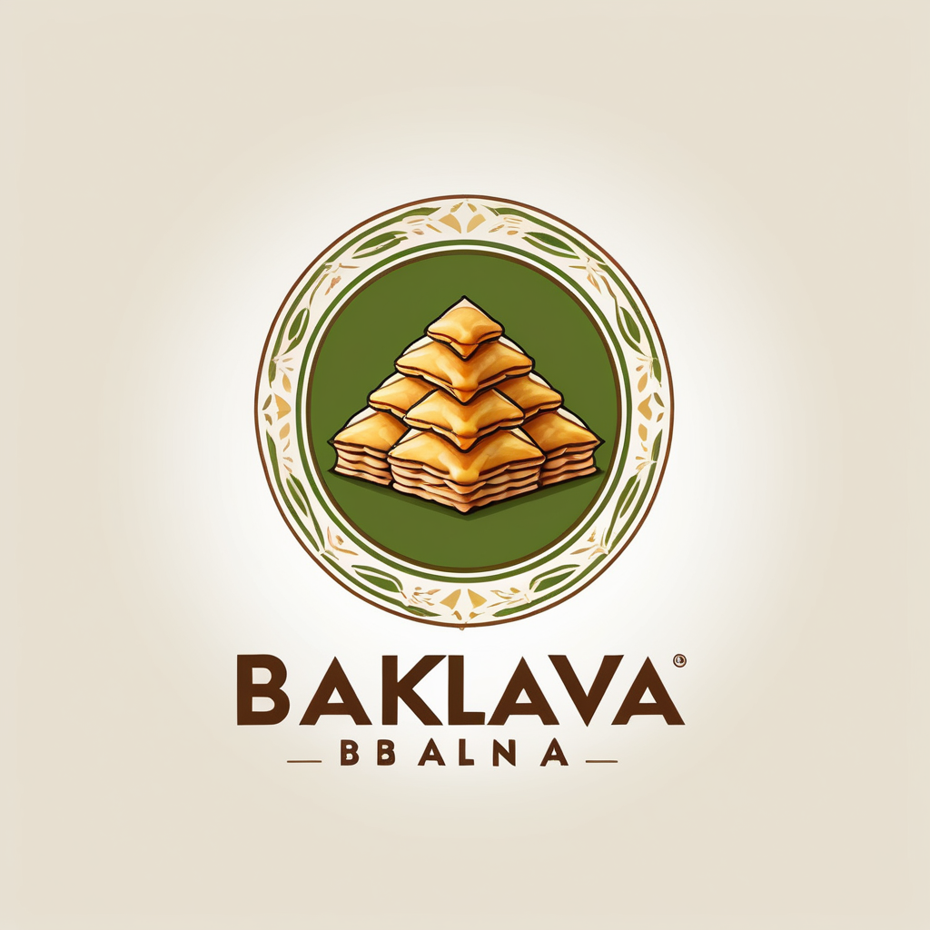 very simple logo for baklava brand
