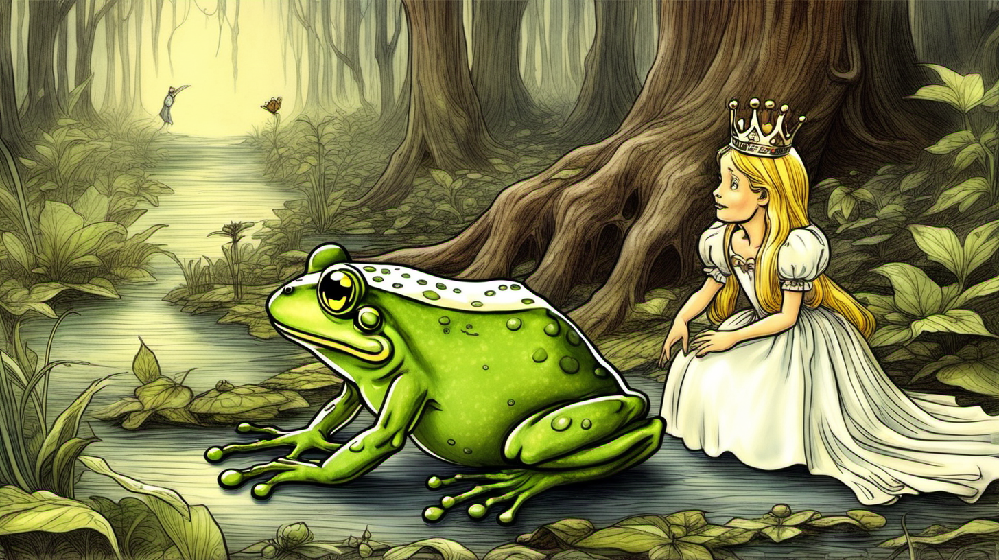 Brothers Grimms Frog PrinceA frog prince appears next