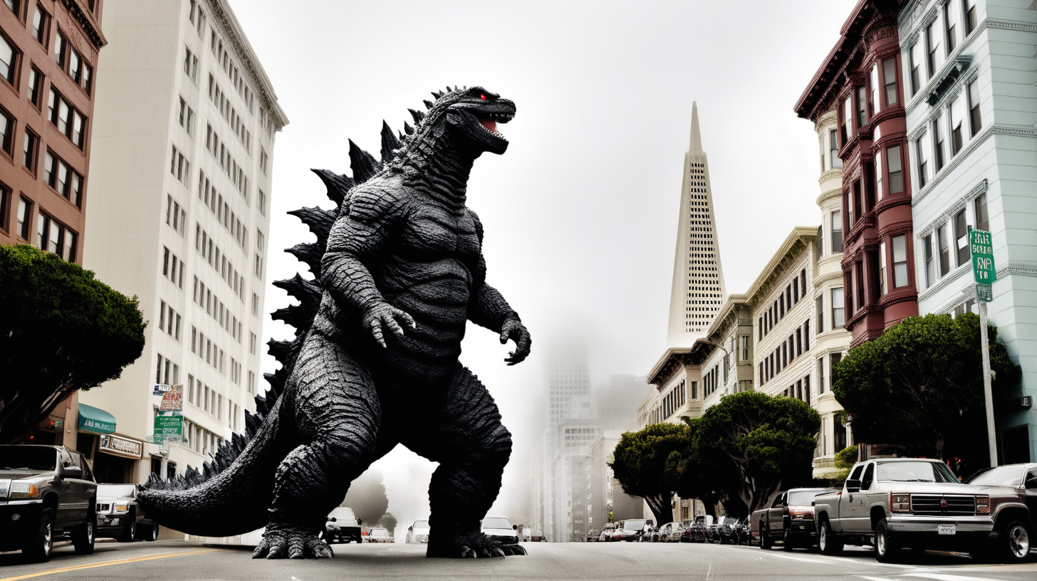 Godzilla on the streets of San Francisco 