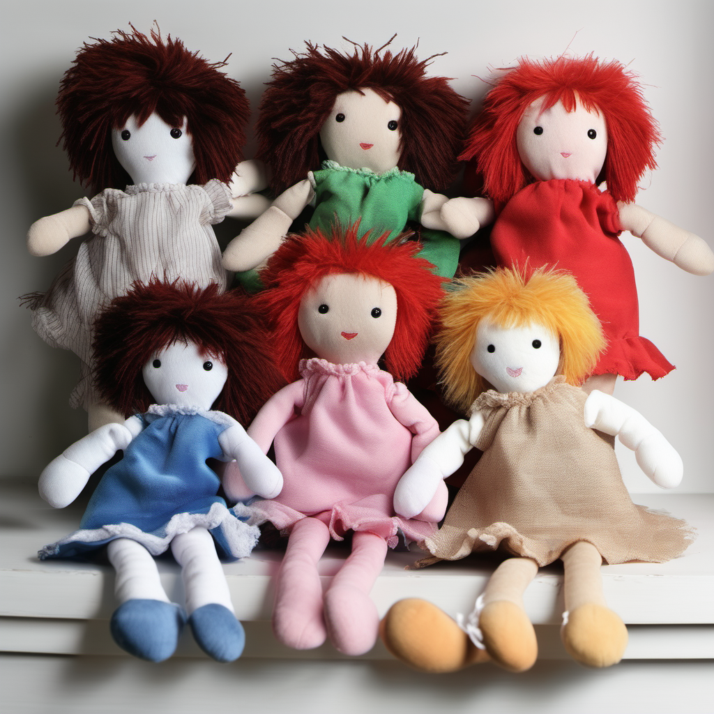 rag dolls baby soft toys shaggy hair