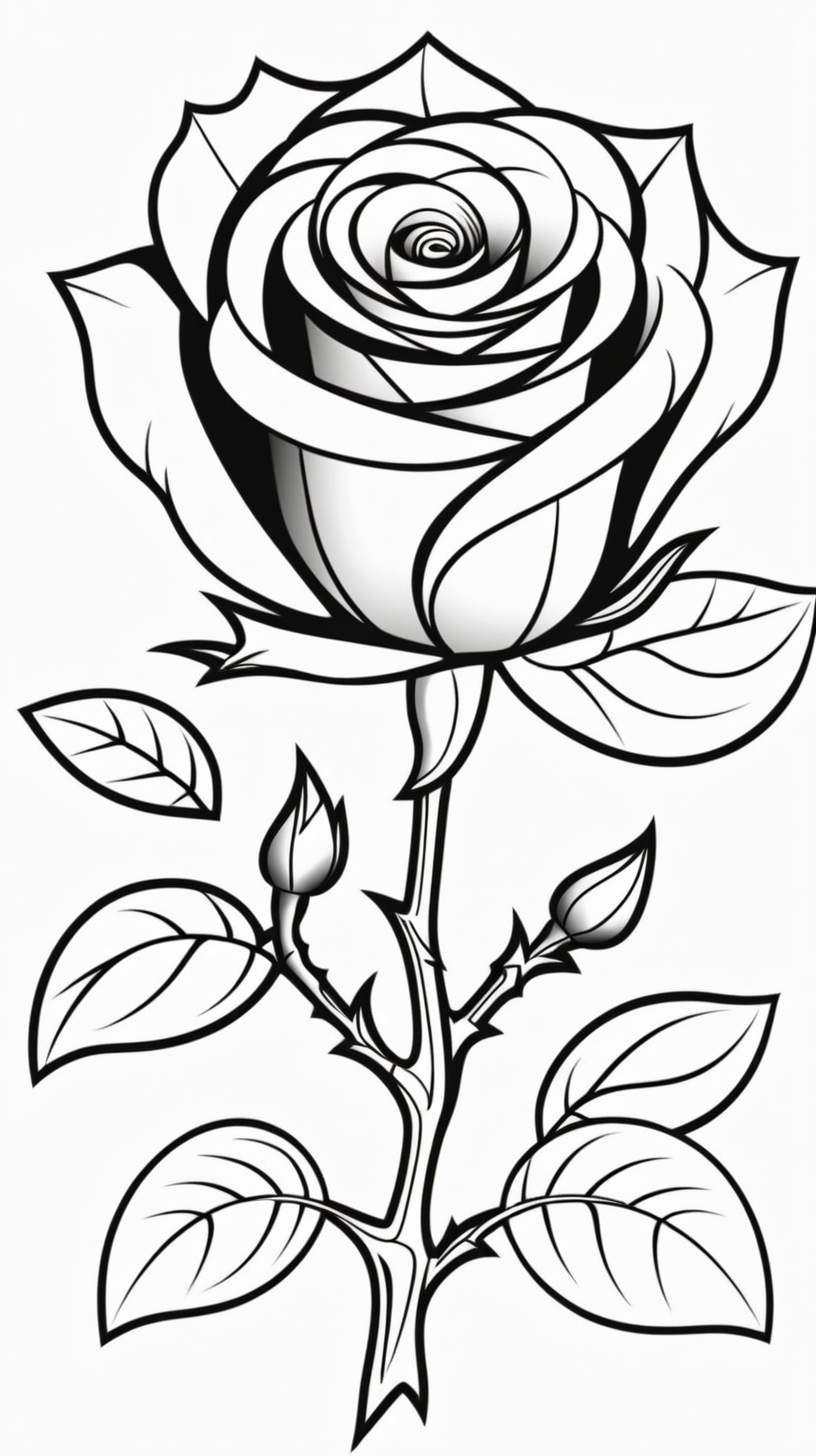 A coloring sheet Rose