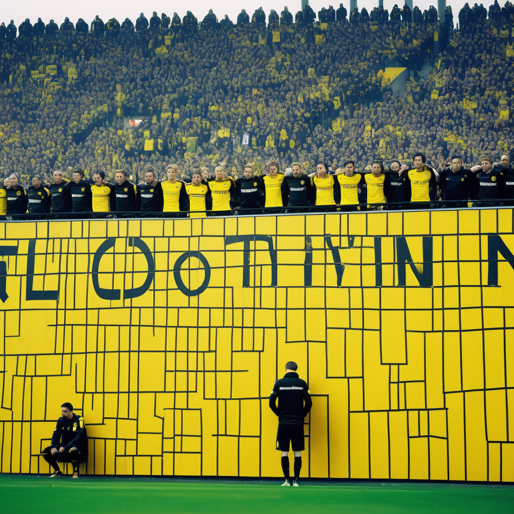 Der Gelbe Wand of Dortmund being very sad