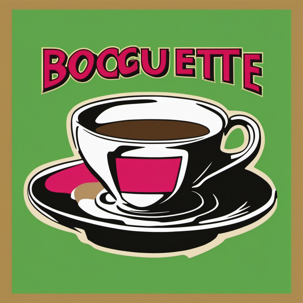  a Boquete, Panama coffee grower logo for a company called Boquete bean in the style of Andy Warhol