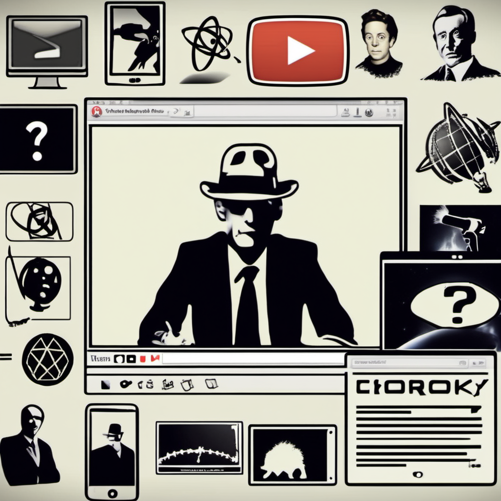 create a youtube profile picture for a conspiracy theory themed page