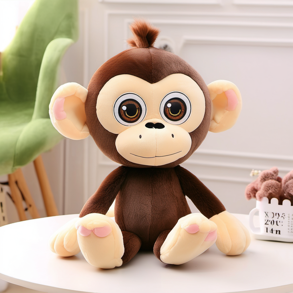 猴子 毛绒玩具  大眼睛  可爱   