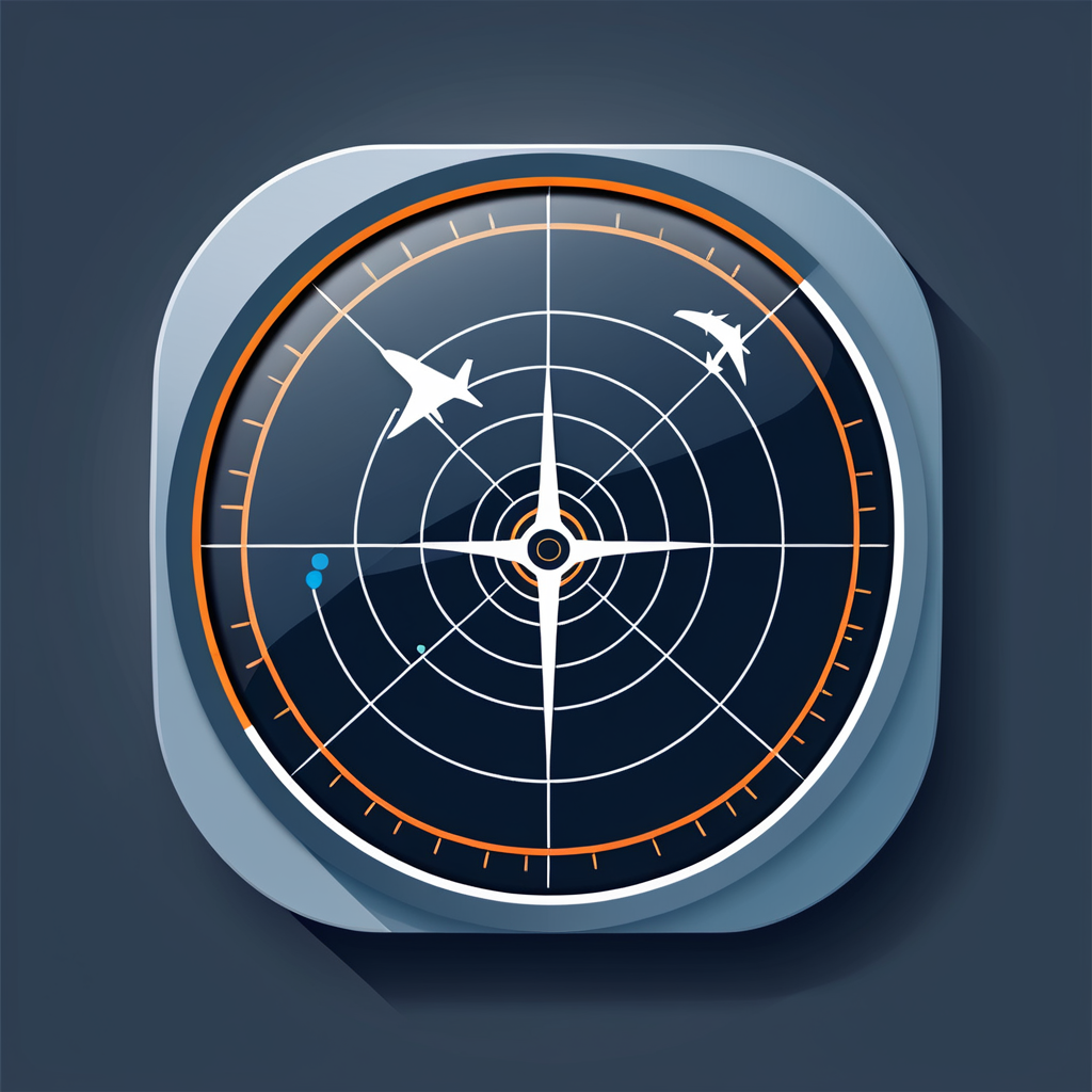 arab flight radar uygulaması için ikon tasarımı yap.  çerçeve kullanma. 