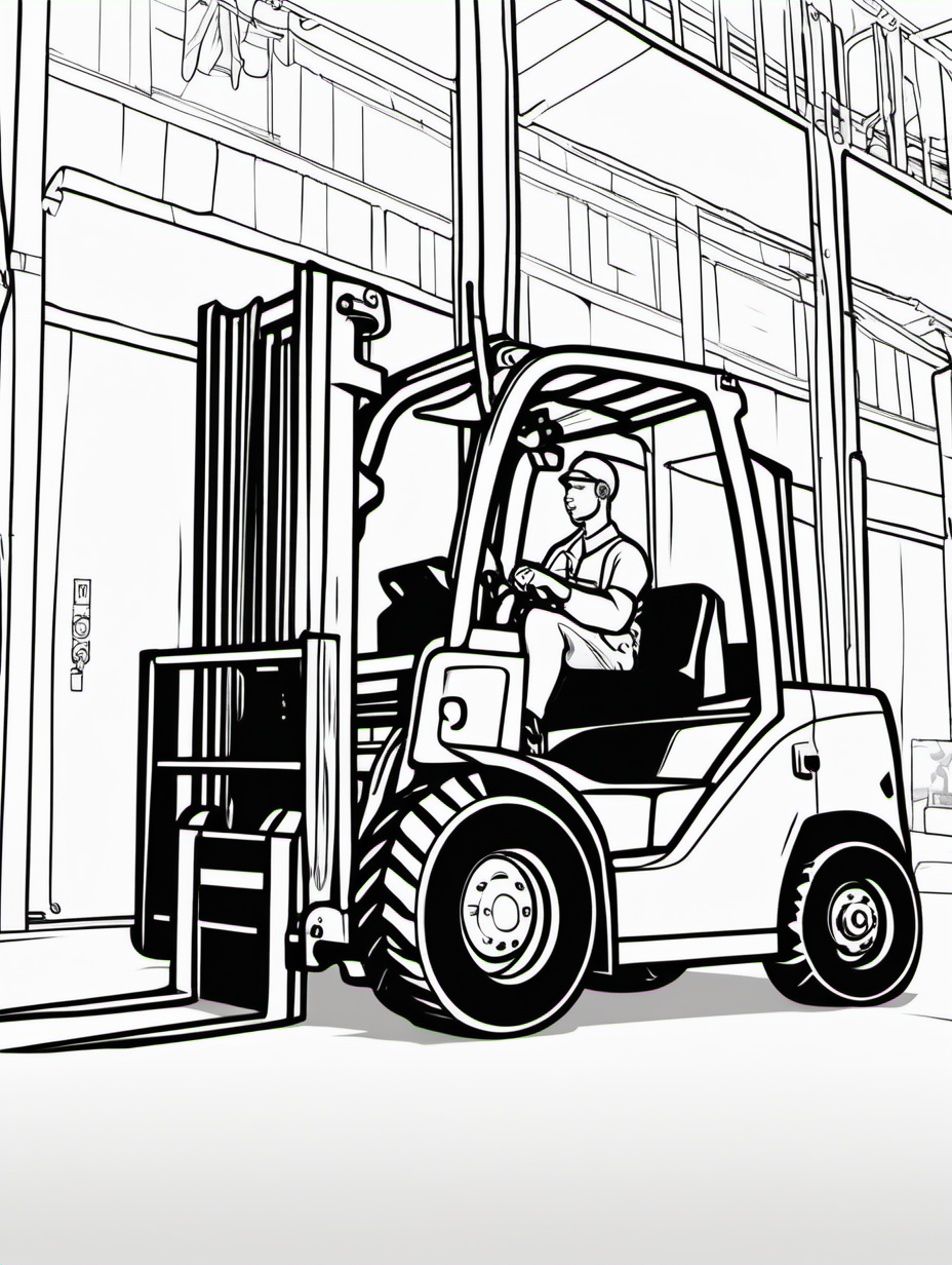 FORKLIFT FOR COLOURING BOOK