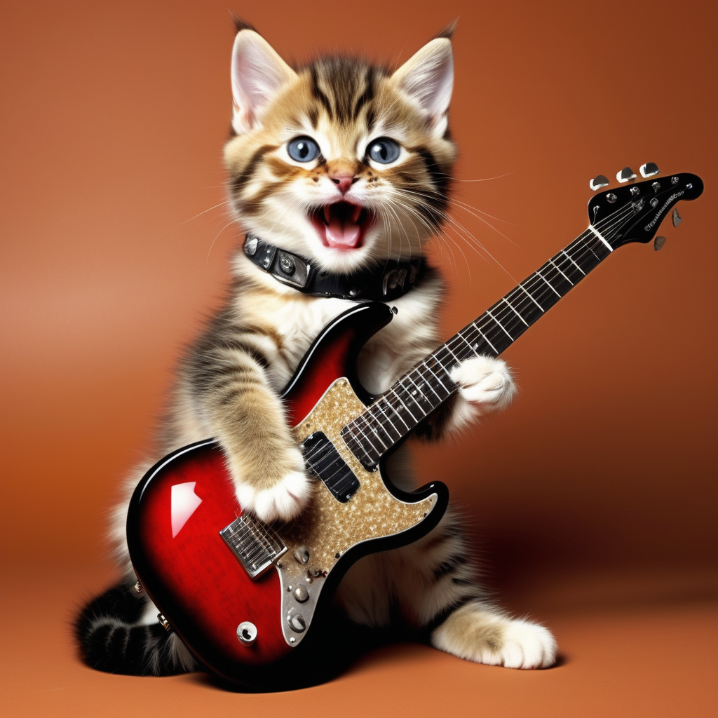Hiss Funny Cats Kittens Rock Rockin