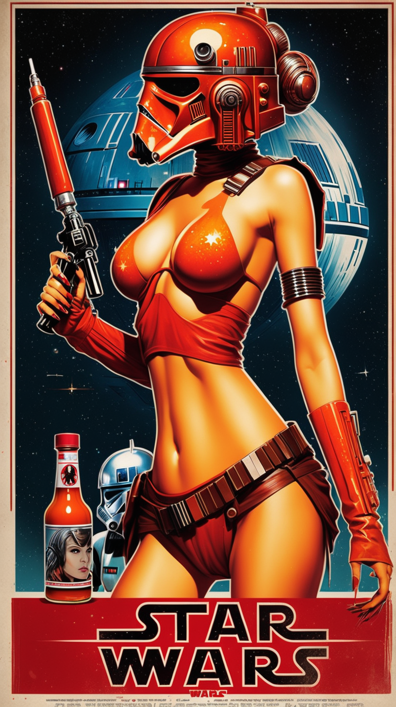 sexy star wars hot sauce cyperpunk movie poster