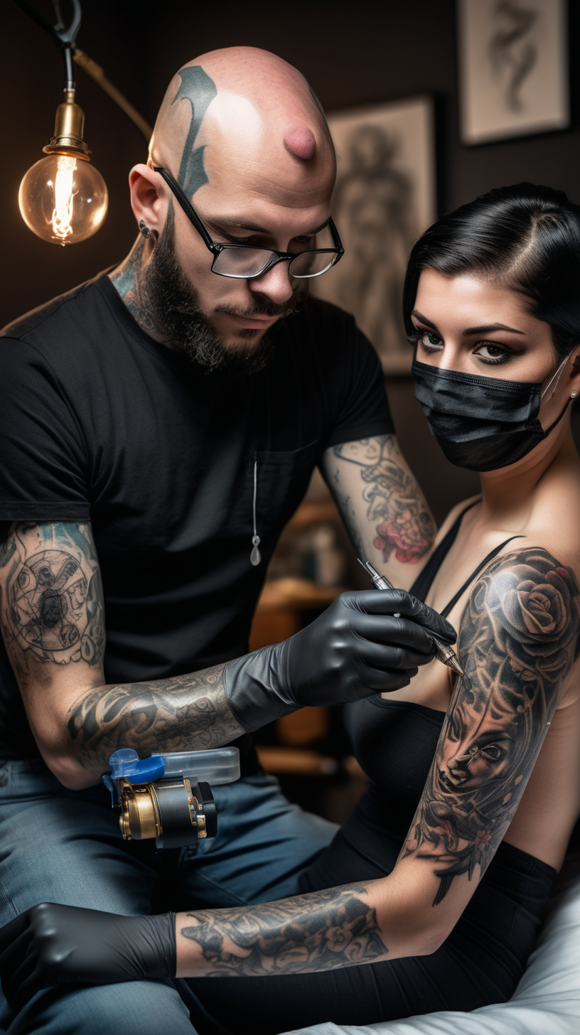 imagine prompt An ultrarealistic photograph capturing a Tattoo