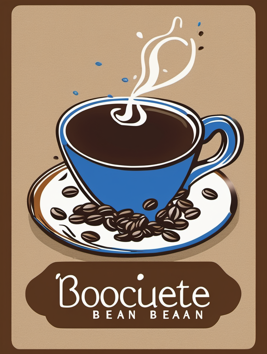 imagine a Boquete coffee logo for a company called Boquete bean in the style of monet