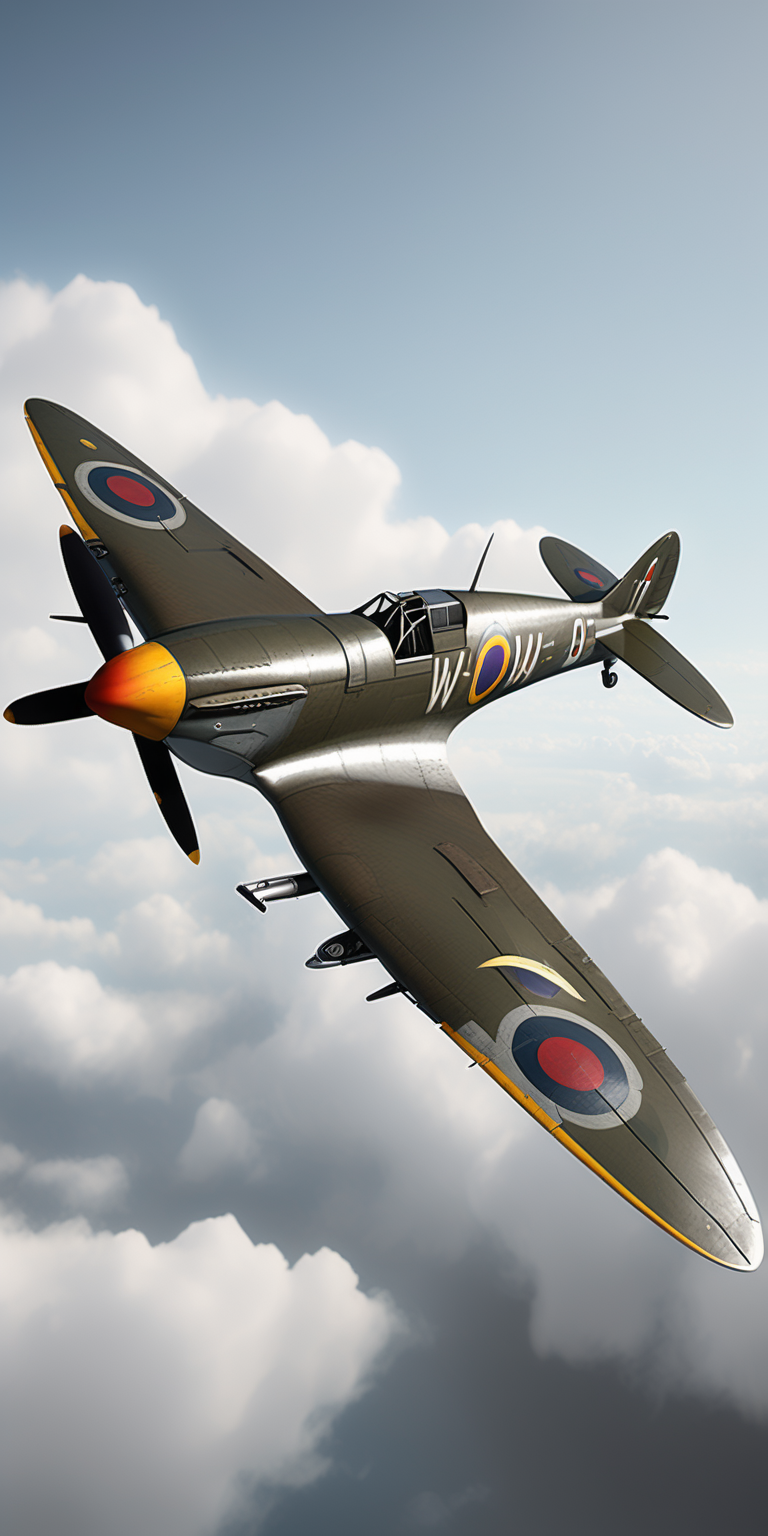 realistic WW2 spitfire plane